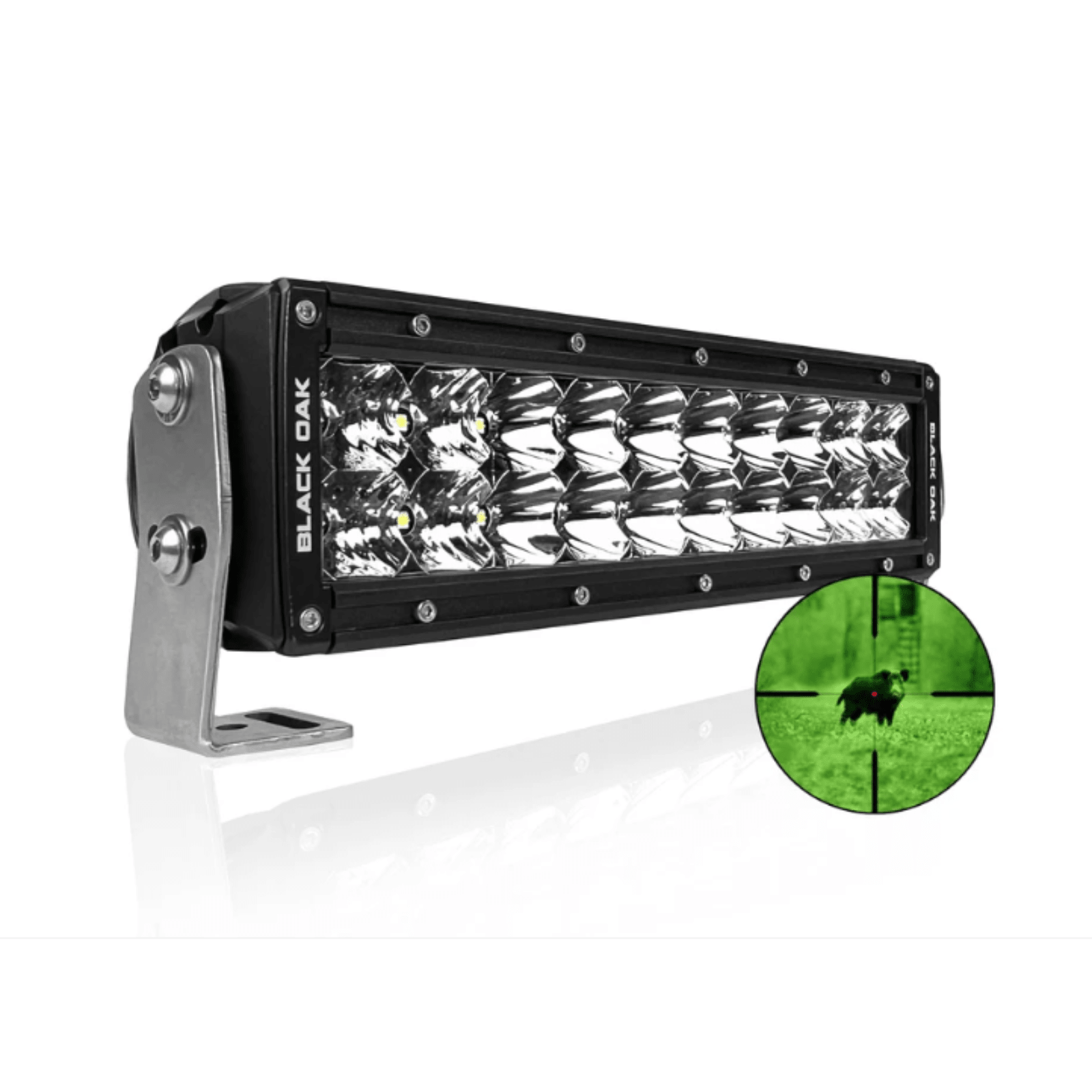 Black Oak LED 10in Double Row Light Bar 5W 850nm IR Combo Beam Black Housing - POWER FIT SHOP — Powering Preparedness, Health & Home