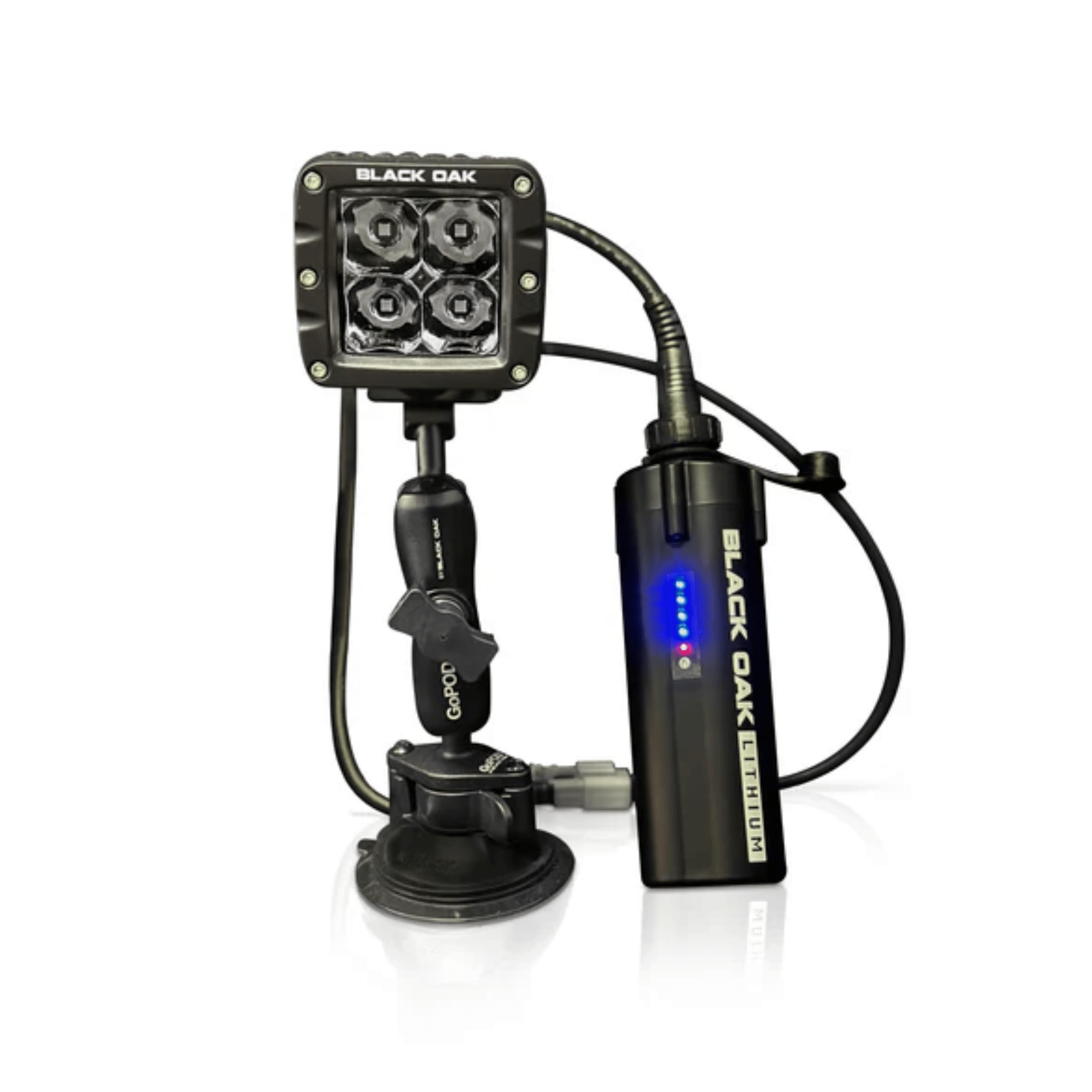 Black Oak LED GoPOD to Portable Battery Quick Connect Cord - POWER FIT SHOP — Powering Preparedness, Health & Home