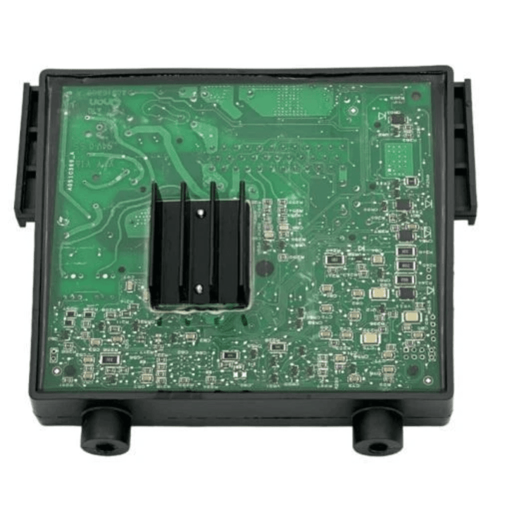 Meyer Cummins Onan control replacement board for generator, with circuit components and connectors on a white background.