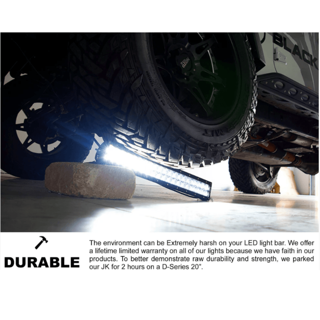 Black Oak LED 10in Double Row Light Bar 5W Diffused Beam Black Housing Straight - POWER FIT SHOP — Powering Preparedness, Health &amp; Home