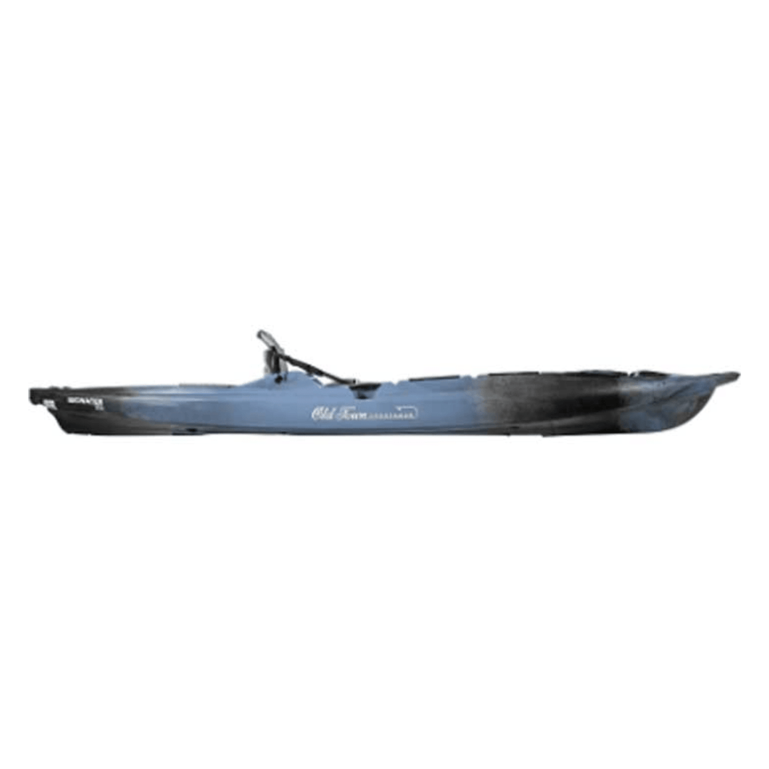 Meyer Old Town Sportsman BigWater 132 paddle kayak in steel camo, 11 ft sit-on-top kayak designed for recreational paddling.