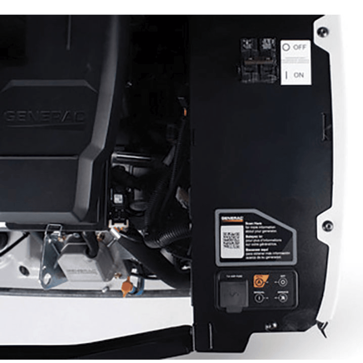 Meyer Generac Guardian 24kW home standby generator with 200A transfer switch, installed outdoors for whole house backup power.