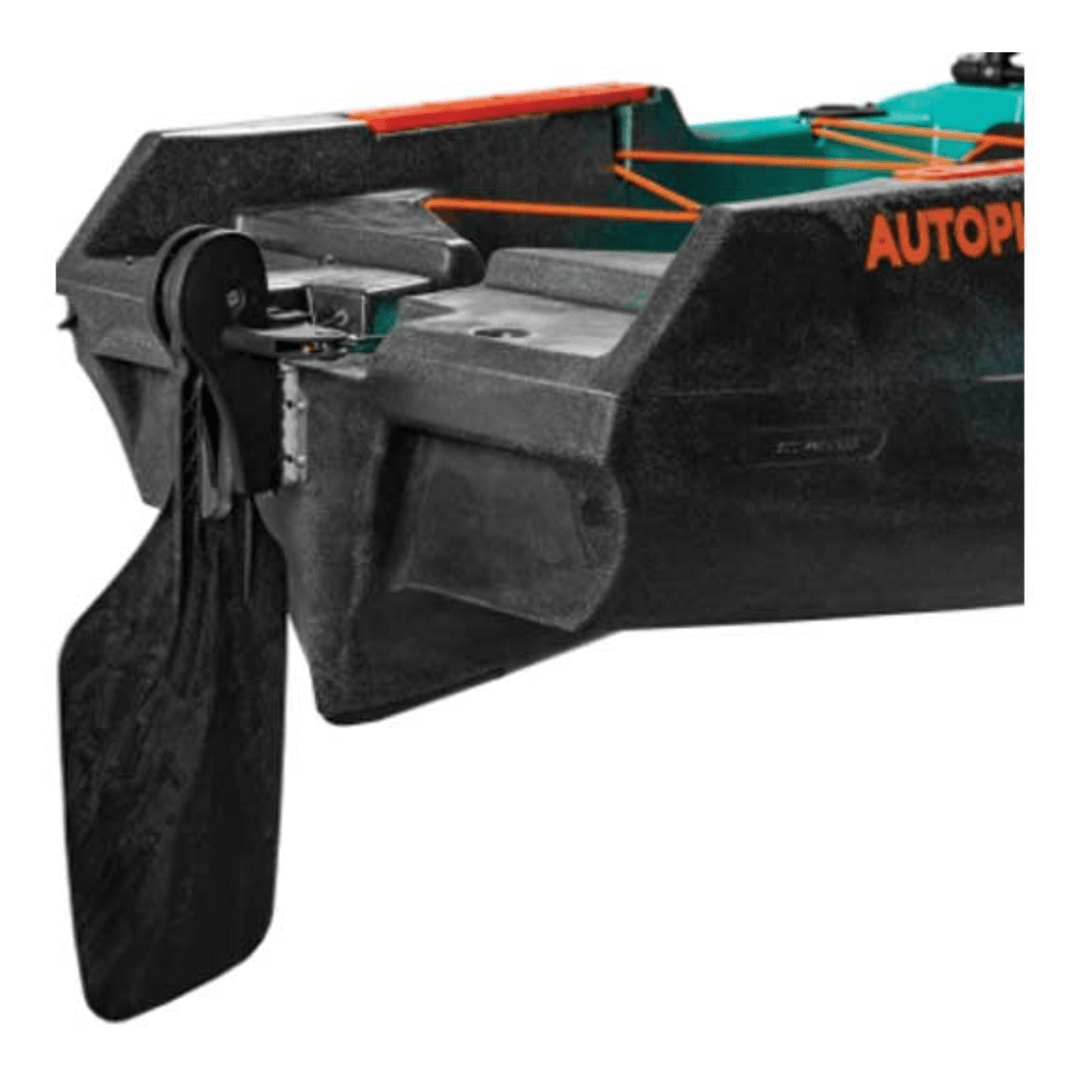 Meyer Old Town Sportsman AutoPilot 120 steel camo fishing kayak with motorized sit-on-top design for recreational use