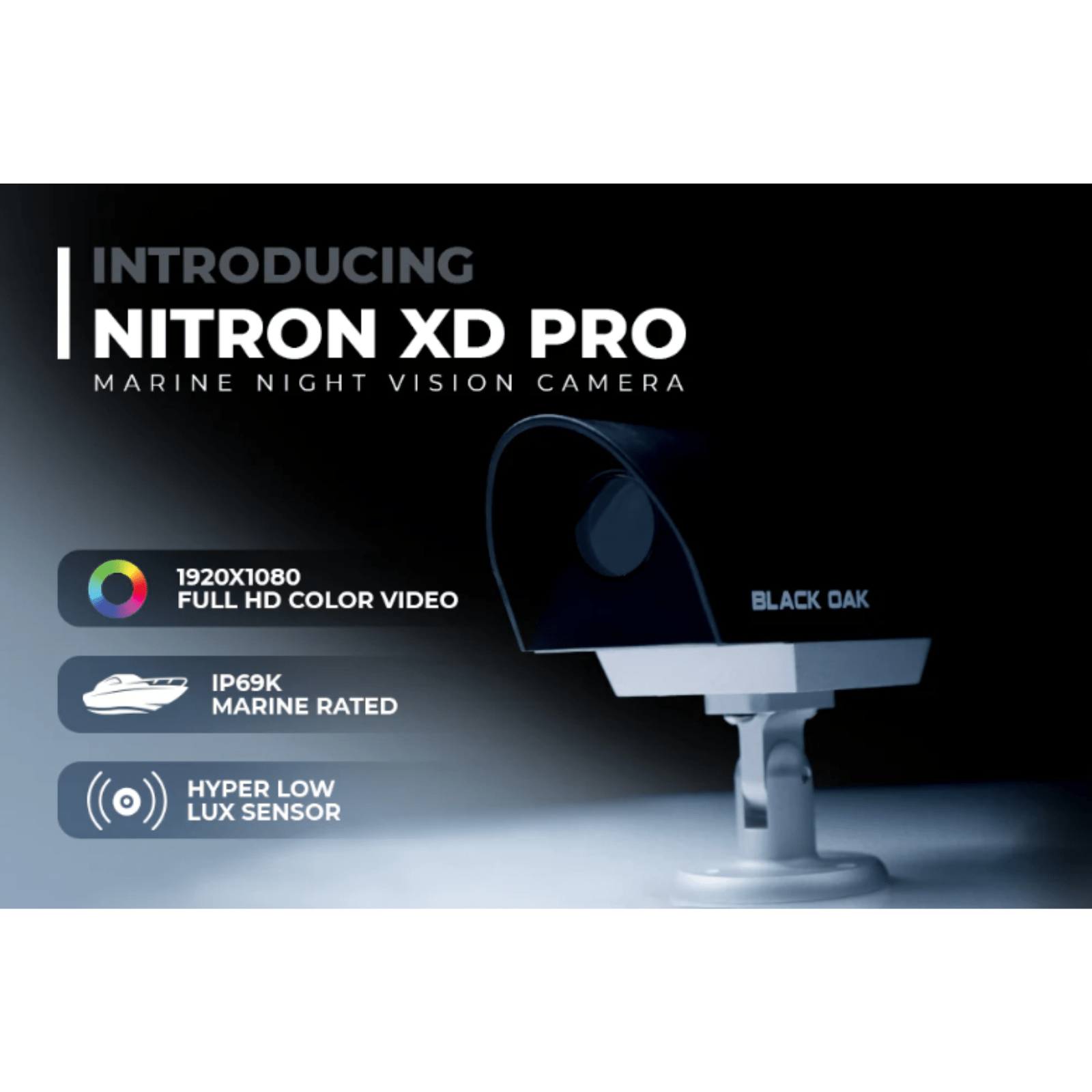 Black Oak LED Nitron XD Pro Spreader Light Black Housing Undermount HDMI Control - POWER FIT SHOP — Powering Preparedness, Health & Home