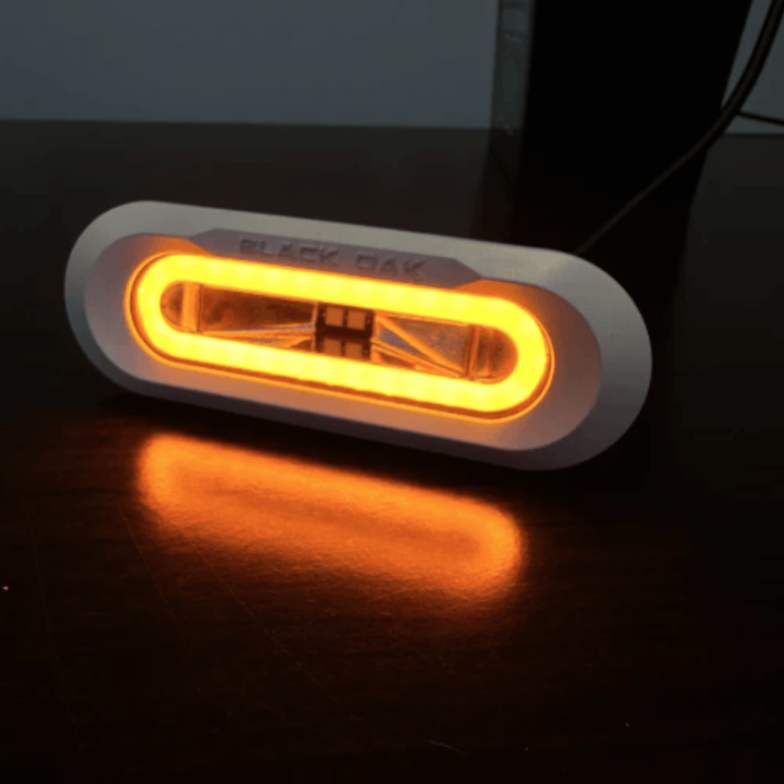 Black Oak LED Low Pro Spreader Light Amber Accent White Housing Bracket Mount - POWER FIT SHOP — Powering Preparedness, Health &amp; Home
