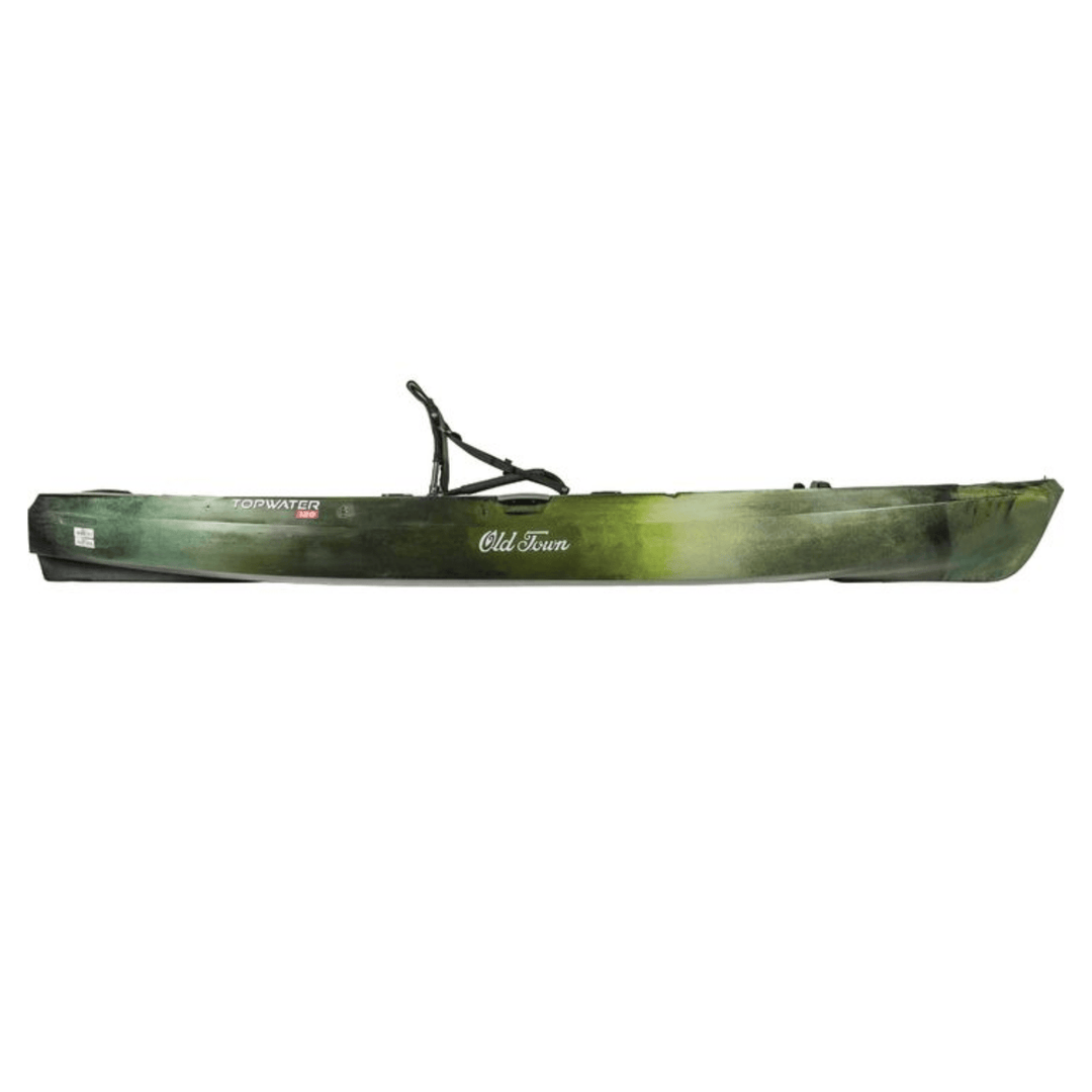 Meyer Old Town Topwater 12 ft sit-on-top paddle kayak with First Light color, lightweight single-layer design for recreational water trips.