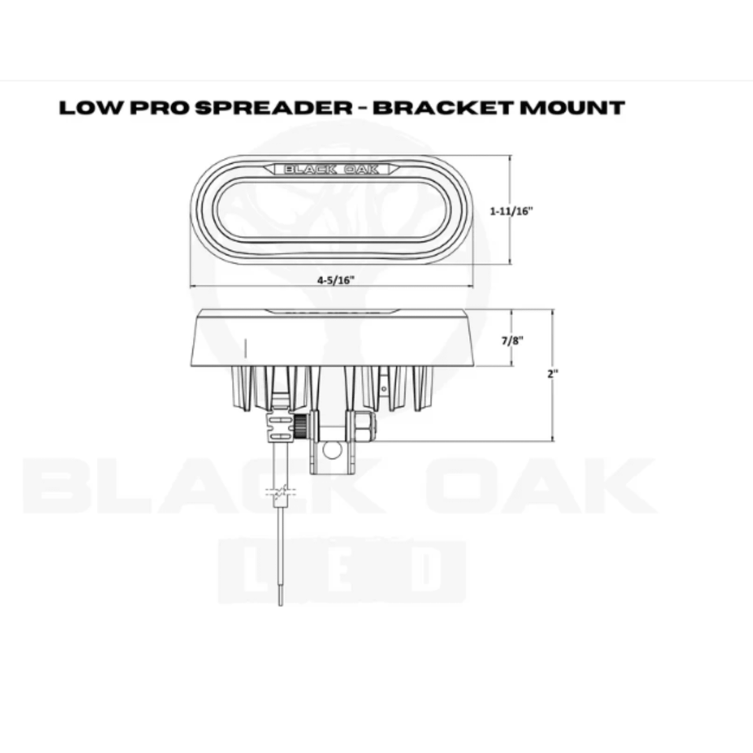 Black Oak LED Low Pro Spreader Light Blue Accent White Housing Bracket Mount - POWER FIT SHOP — Powering Preparedness, Health &amp; Home