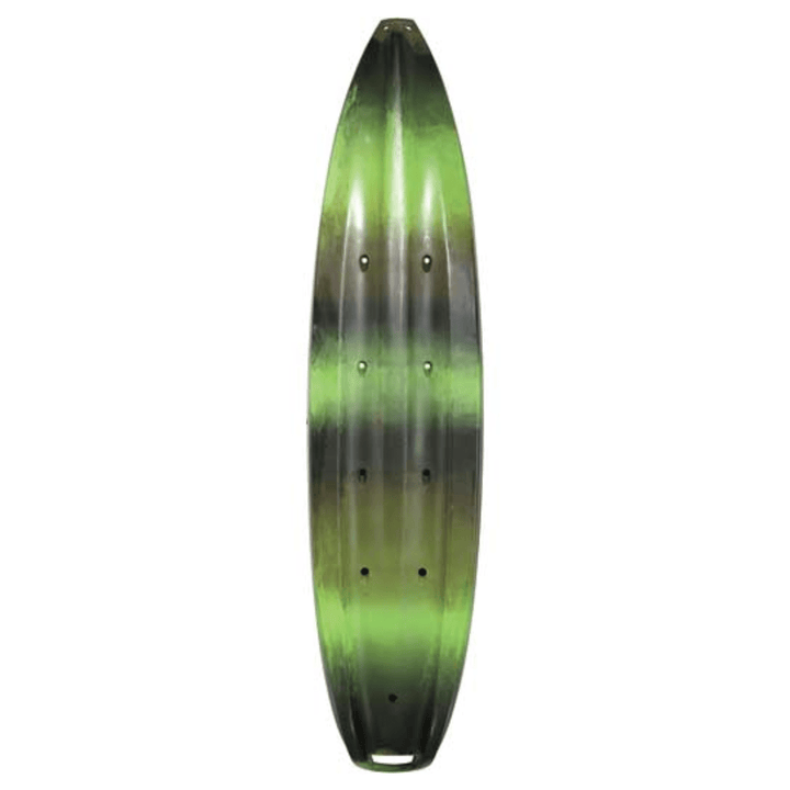 Meyer Lifetime Stealth Pro Angler 11 ft 8 in Gator Green fishing kayak with sit-on-top design and durable waterfowl features.