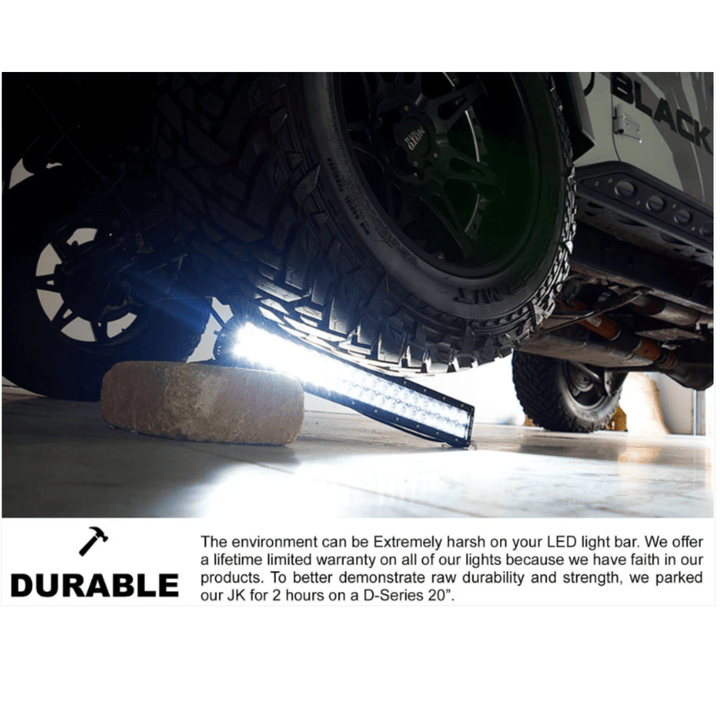 Black Oak LED 10in Double Row Light Bar 5W Scene Beam Black Housing Straight - POWER FIT SHOP — Powering Preparedness, Health &amp; Home