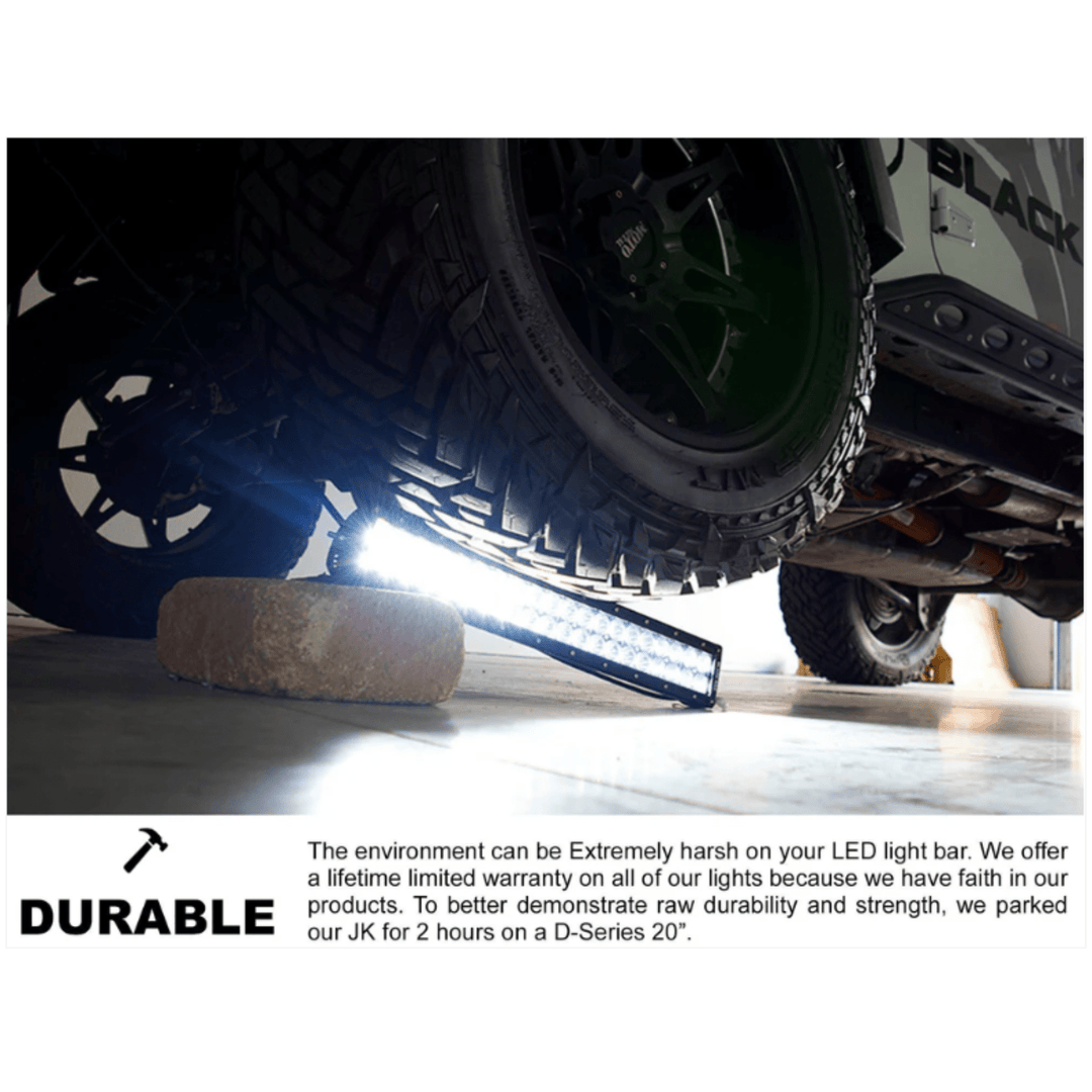 Black Oak LED 6in Double Row Light Bar 5W Diffused Beam White Housing Straight - POWER FIT SHOP — Powering Preparedness, Health &amp; Home
