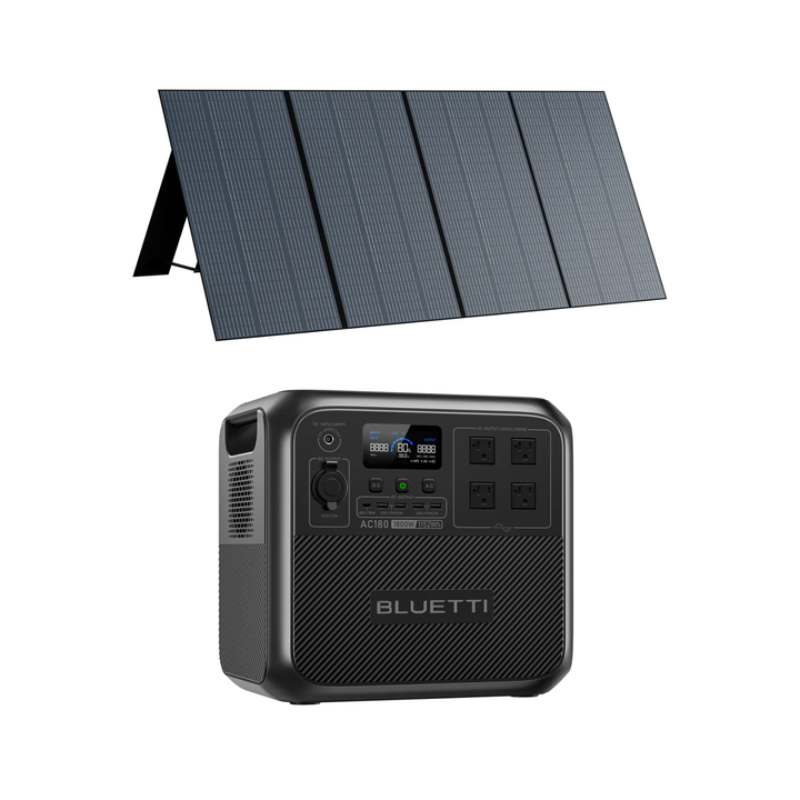 BLUETTI AC180 Solar Ready Power Station 1152Wh + QTY 1 OF 350W Solar Panel
