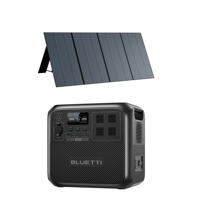 BLUETTI AC180 Solar Ready Power Station 1152Wh + QTY 1 OF 350W Solar Panel - POWER FIT SHOP — Powering Preparedness, Health &amp; Home