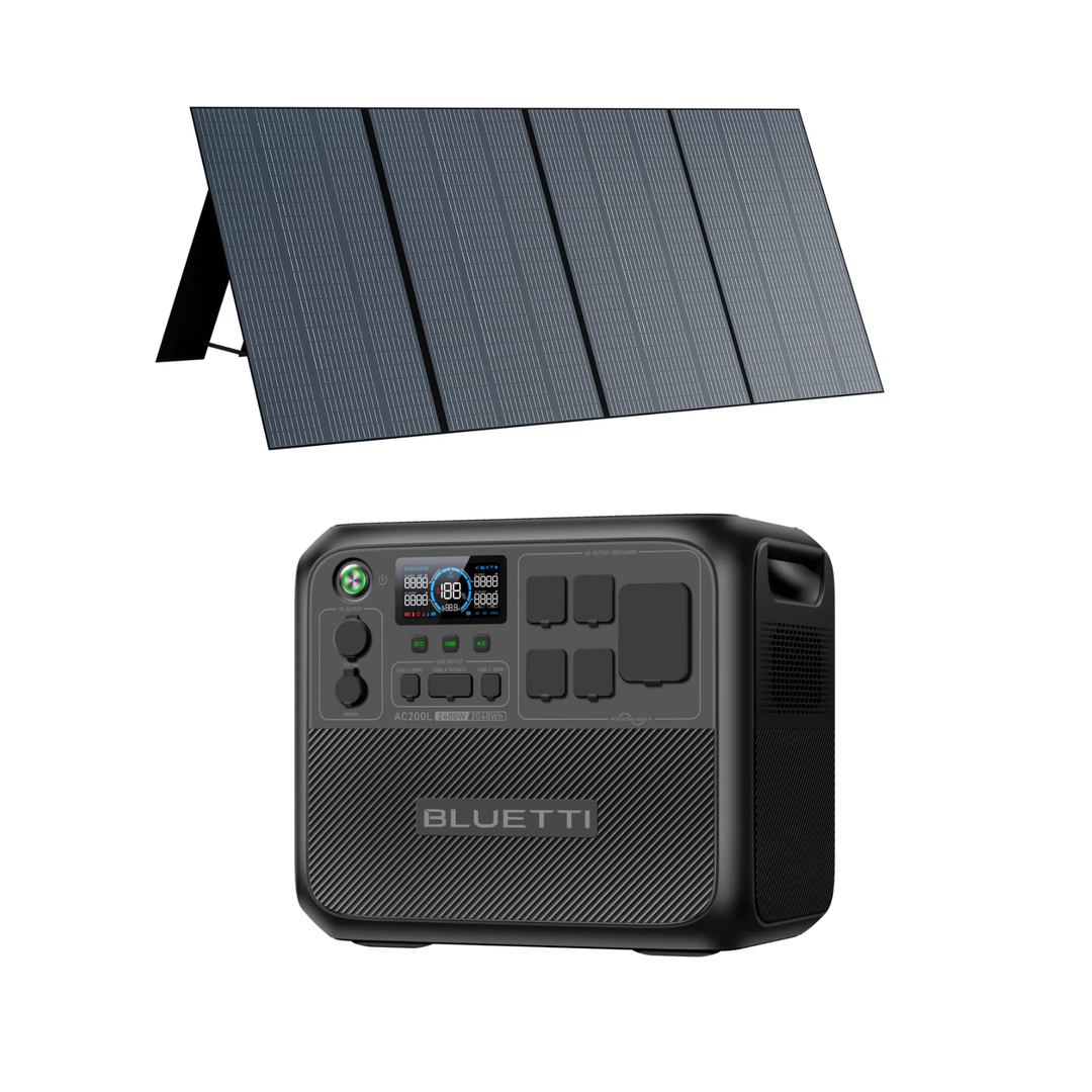BLUETTI AC200L Solar Ready Portable Power Station 2400W + 350W Solar Panel