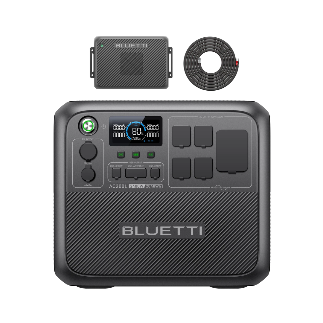 BLUETTI AC200L Solar Ready Power Station 2400W + Alternator Solar Charger 2
