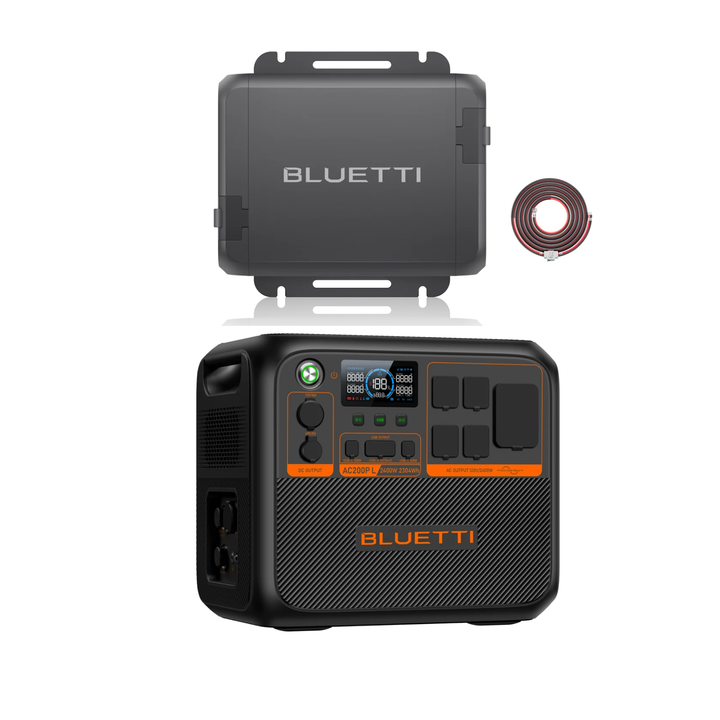 BLUETTI AC200PL Portable Power Station 2400W + Charger 1 Alternator Charger