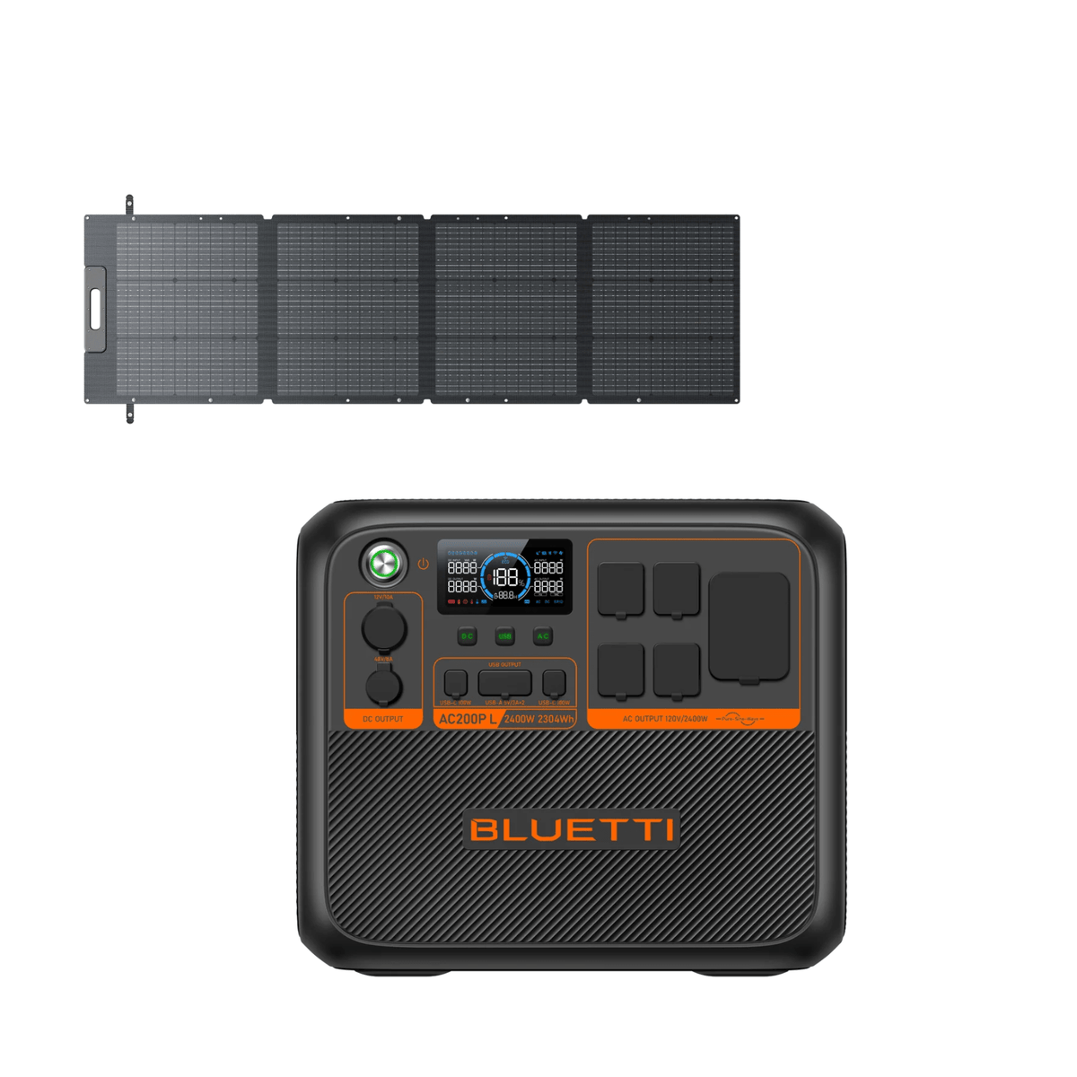 BLUETTI AC200PL Solar Ready Power Station 2304Wh + 200W PV Foldable Solar Panel - POWER FIT SHOP — Powering Preparedness, Health & Home
