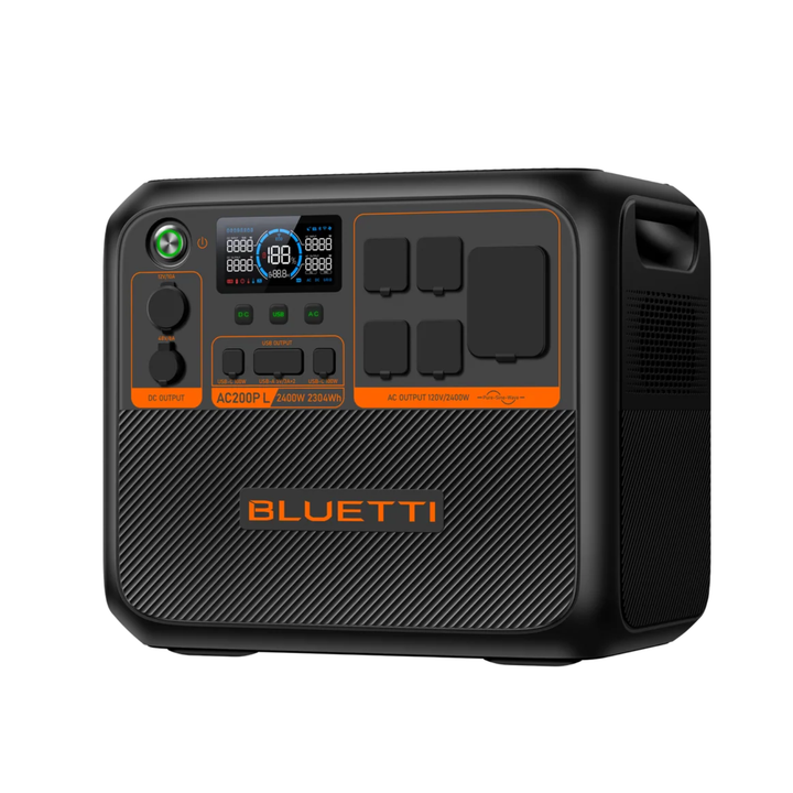 BLUETTI AC200PL Portable Power Station 2400W + Charger 1 Alternator Charger