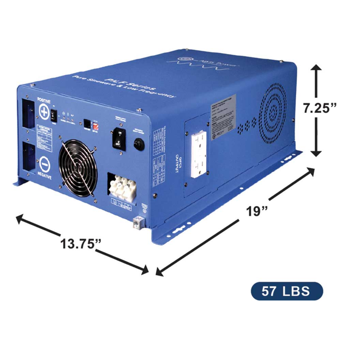 AIMS Power Inc 3000W 12V Split Phase Pure Sine Inverter VAC Split Phase Low
