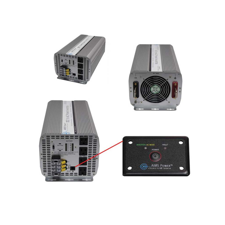 AIMS Power Inc 5000W 12V Modified Sine Wave Inverter Internally Fuse Protected