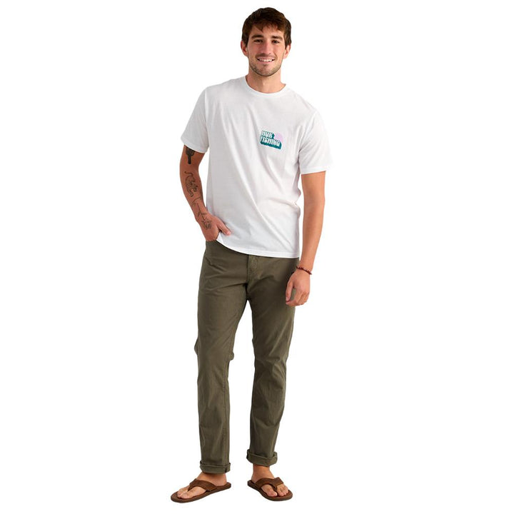 Huk Bait N Fetch Short Sleeve Tee White S Cotton Blend Comfortable Wear