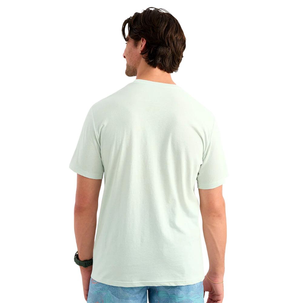 Huk Script Short Sleeve Tee Pale Algae Heather XL Cotton Blend Comfortable