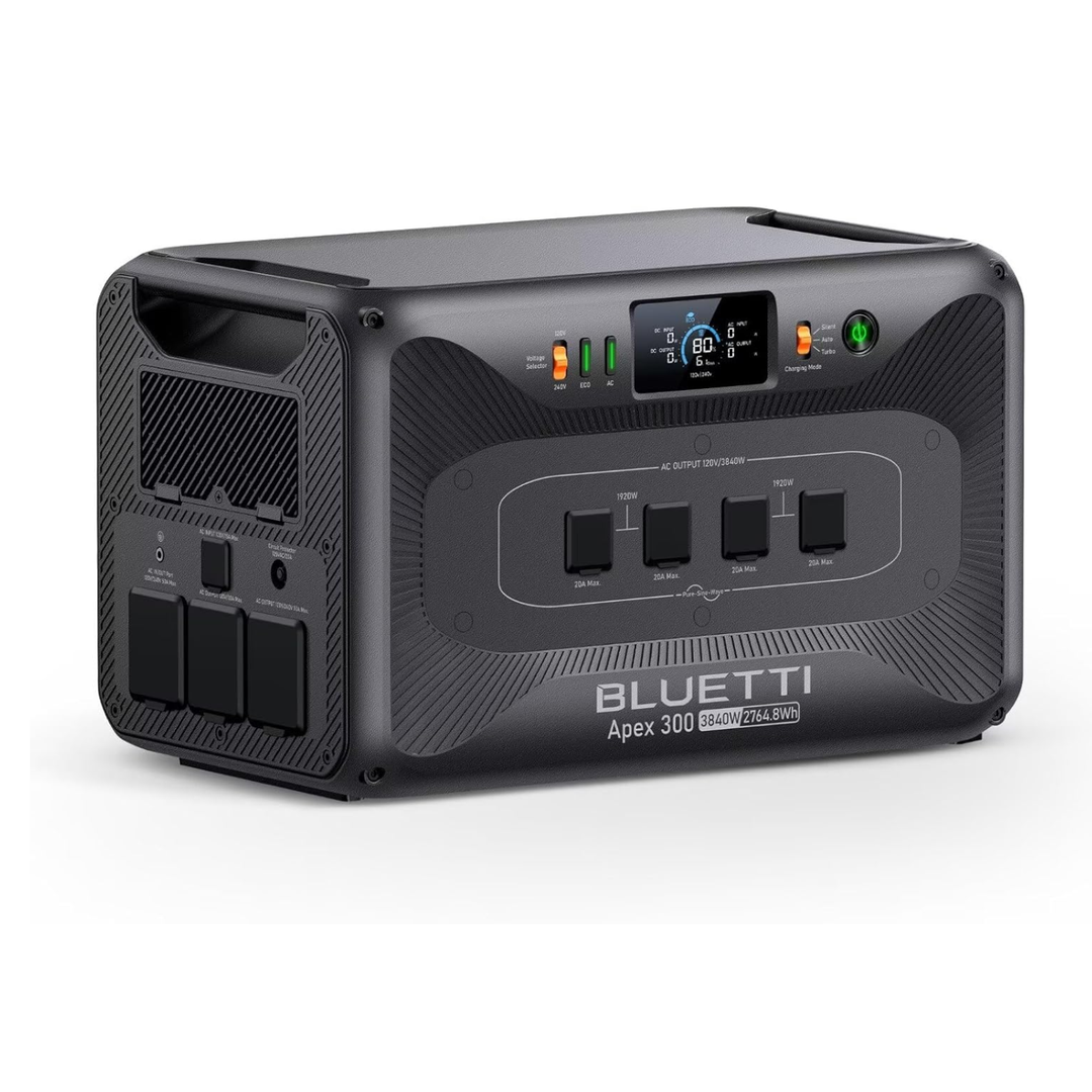 Bluetti Apex 300 Portable Power Station 2765Wh 3840W Solar Generator Home Backup - POWER FIT SHOP — Powering Preparedness, Health &amp; Home