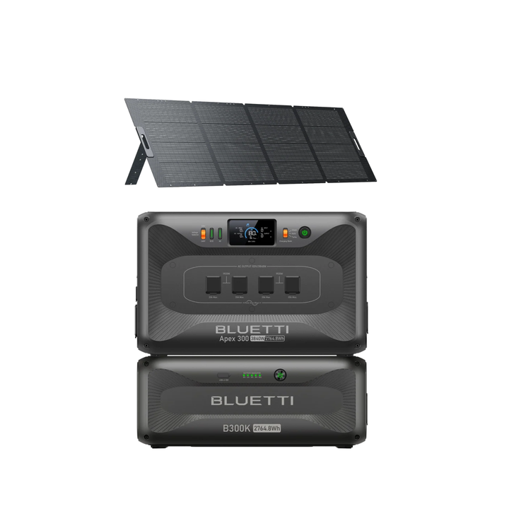 BLUETTI Apex 300 Power Station + B300K Battery + 350W Solar Panel
