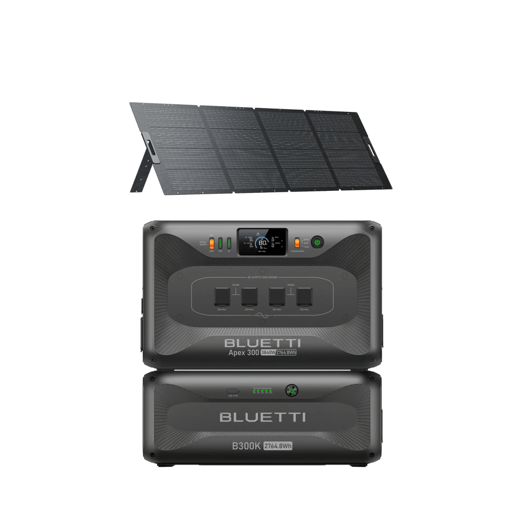 BLUETTI Apex 300 Power Station + B300K Battery + 350W Solar Panel