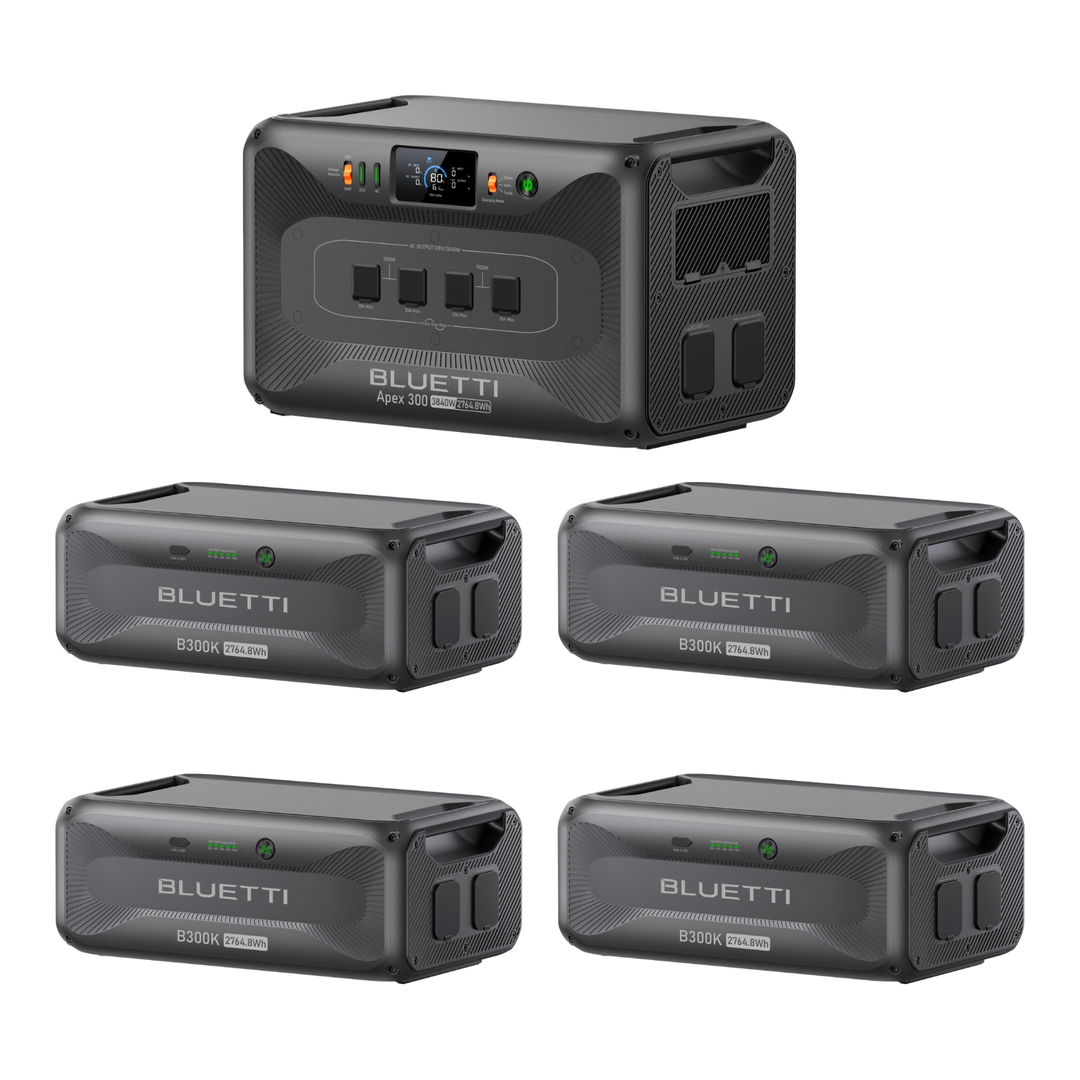 Bluetti Apex 300 Portable Power Station 13824Wh + QTY 4 OF B300K Batteries