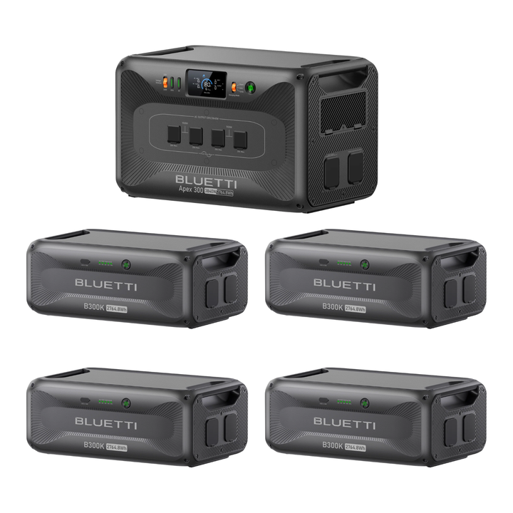 Bluetti Apex 300 Portable Power Station 13824Wh + QTY 4 OF B300K Batteries