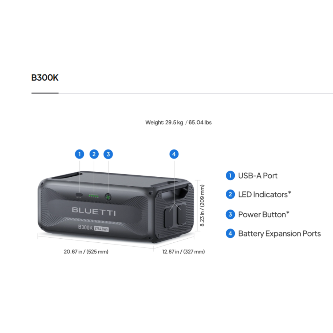 Bluetti Apex 300 Portable Power Station 8294.4Wh + QTY 2 OF B300K Batteries