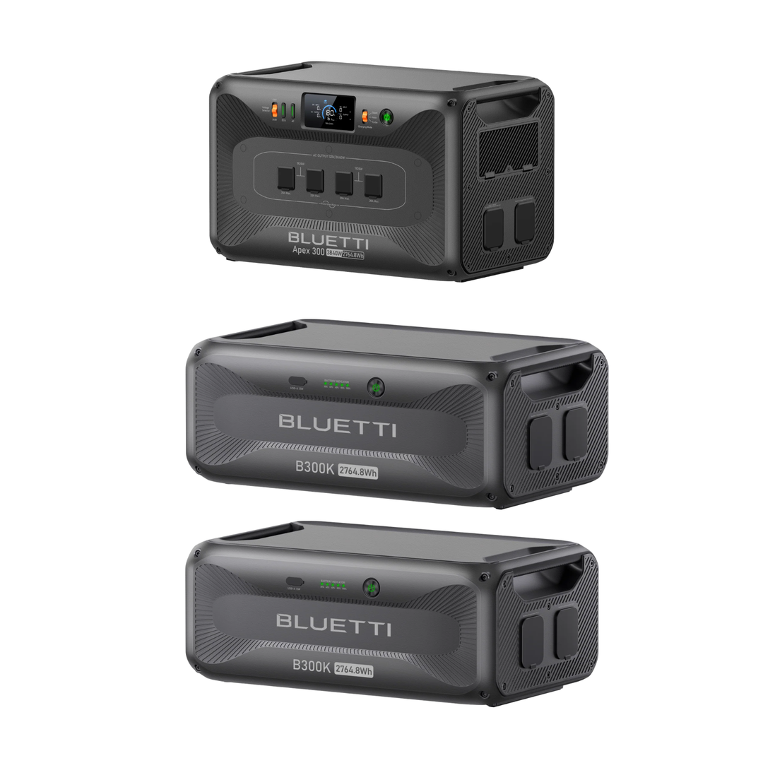Bluetti Apex 300 Portable Power Station 8294.4Wh + QTY 2 OF B300K Batteries