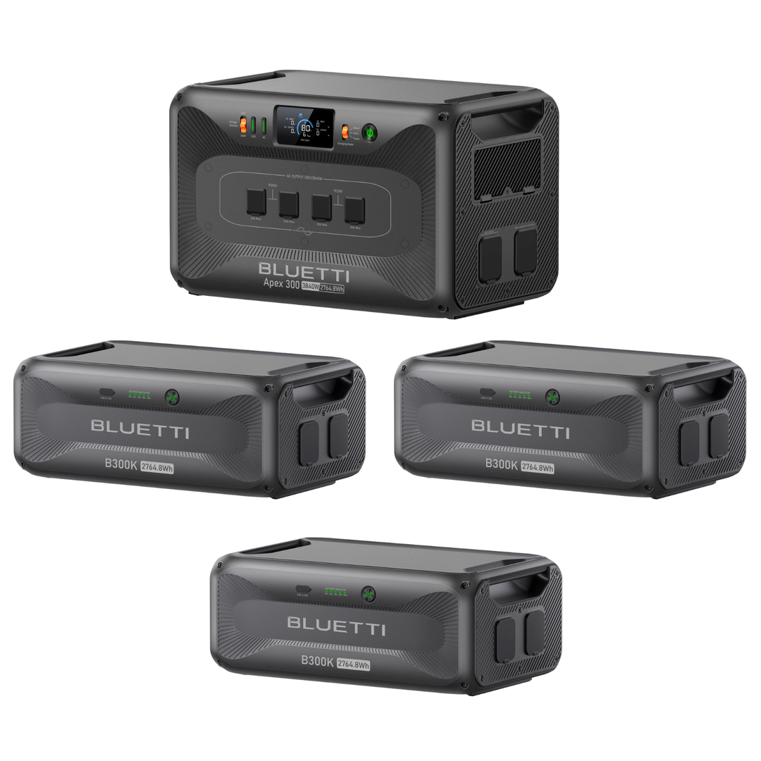 Bluetti Apex 300 Portable Power Station 11059.2Wh + QTY 3 OF B300K Batteries