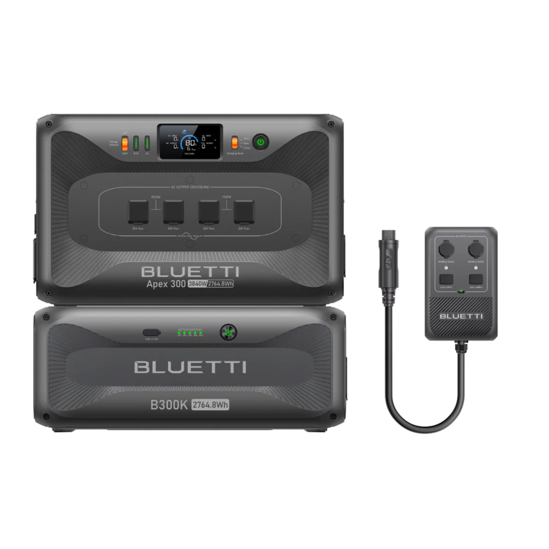 BLUETTI Apex 300 Power Station 5529.6Wh + B300K Battery + Power Hub D1