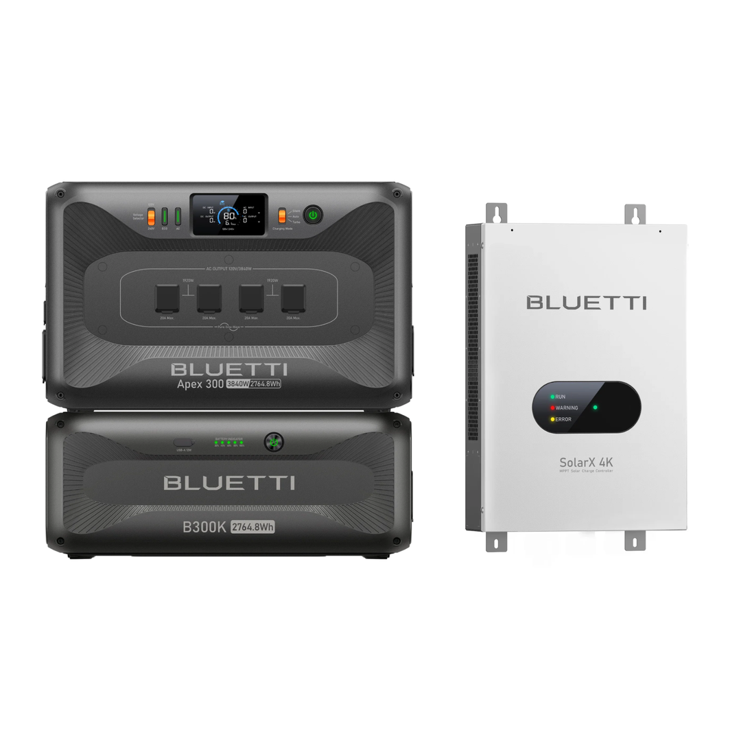 BLUETTI Apex 300 Solar Ready Power Station + B300K Battery + SolarX 4K