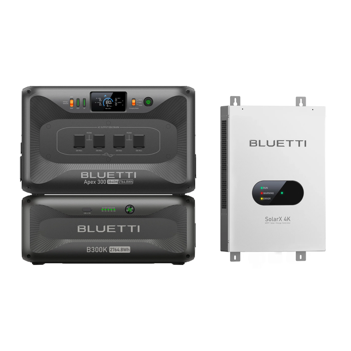 BLUETTI Apex 300 Solar Ready Power Station + B300K Battery + SolarX 4K