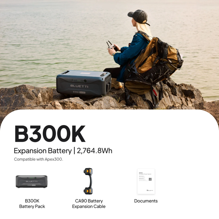 Bluetti Apex 300 Portable Power Station 5529.6Wh + QTY 1 OF B300K Battery