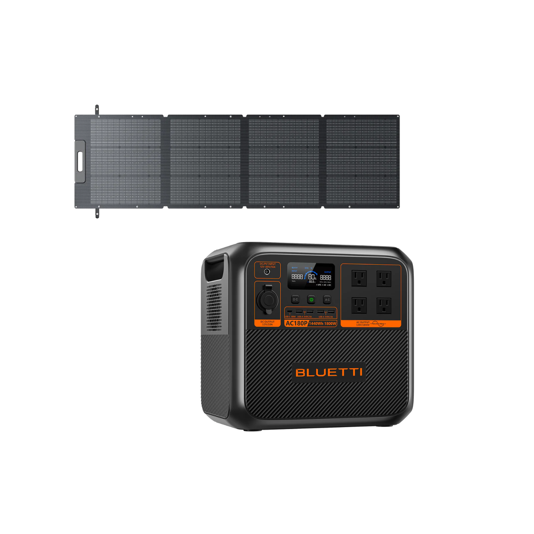 Bluetti AC180P Solar Ready Power Station + QTY 1 OF 200W PV Foldable Solar Panel