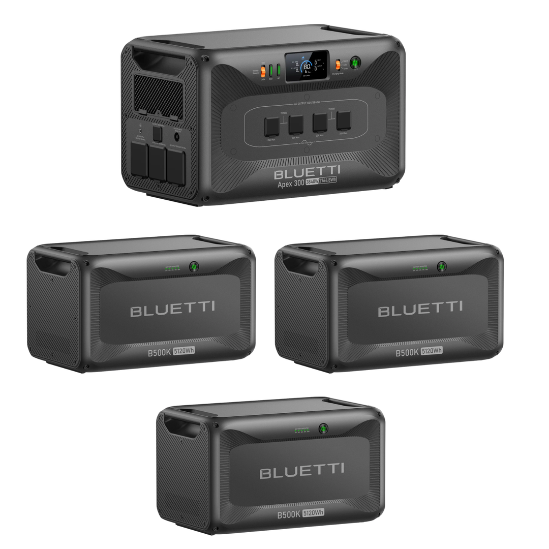 Bluetti Apex 300 Portable Power Station 18124.8Wh + QTY 3 OF B500K Batteries