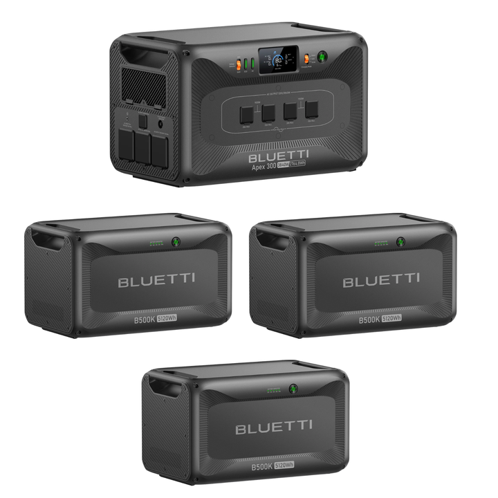 Bluetti Apex 300 Portable Power Station 18124.8Wh + QTY 3 OF B500K Batteries