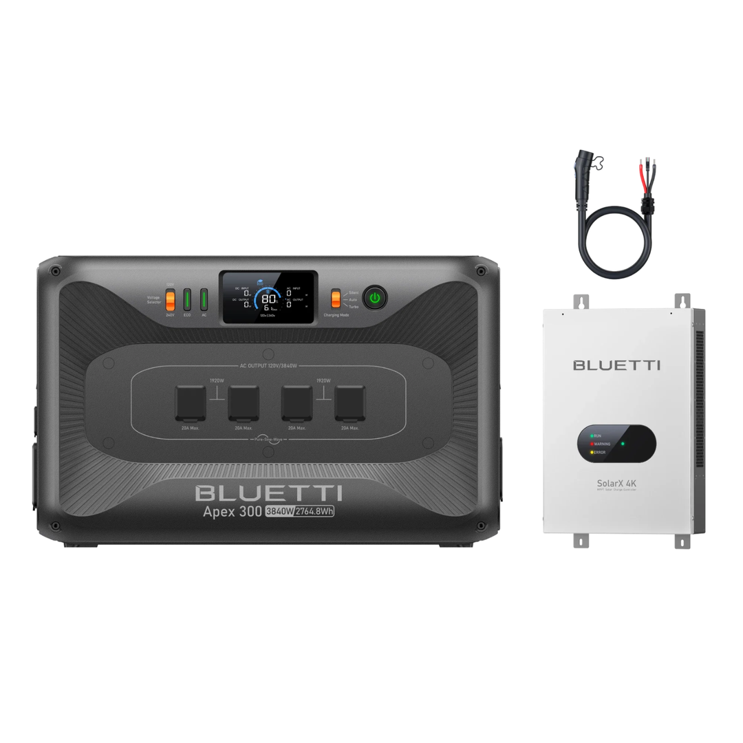 BLUETTI Apex 300 With SolarX 4K MPPT Solar Charging Controller With P090D Cable
