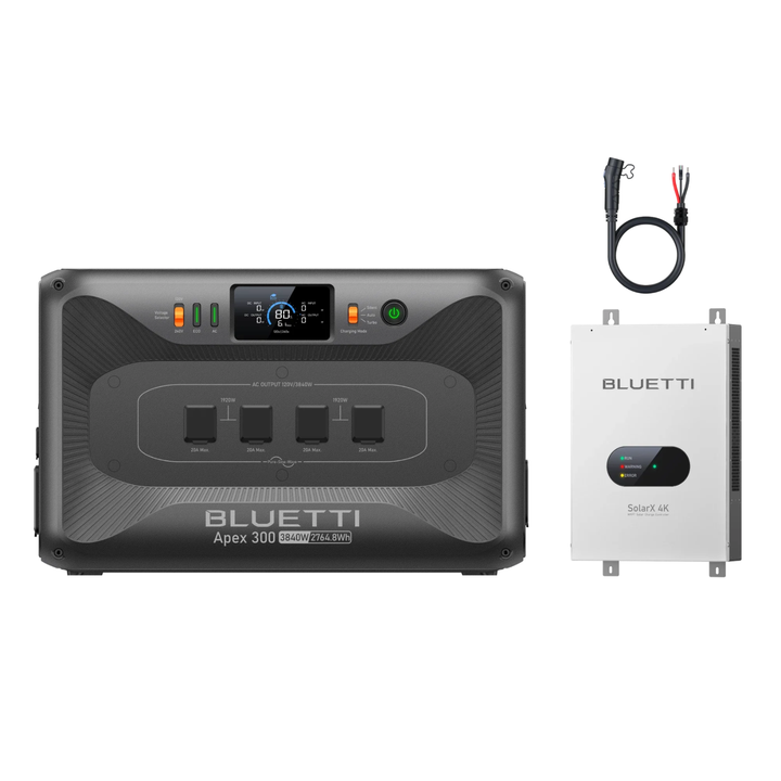 BLUETTI Apex 300 With SolarX 4K MPPT Solar Charging Controller With P090D Cable
