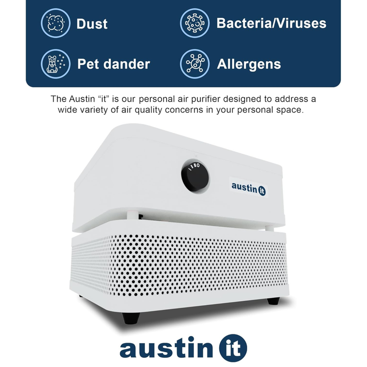 Austin Air IT Unit With HEPA Compact Allergy Purifier For Dust White C100C1