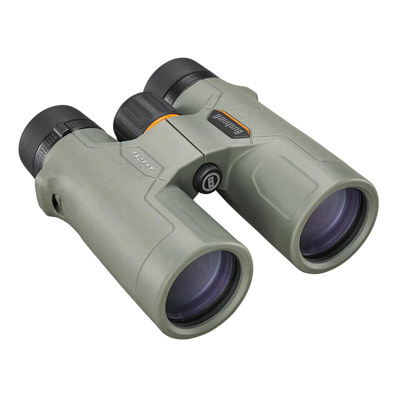 Chattanooga Bushnell Trophy binoculars 10x42mm with BaK4 roof prism, green Bone Collector design, outdoor wildlife viewing equipment