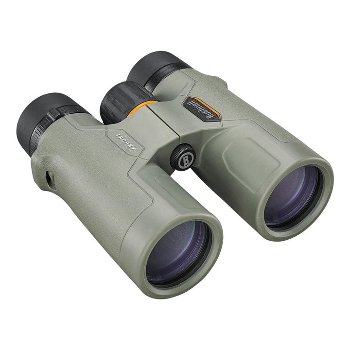 Chattanooga Bushnell Trophy binoculars 10x42mm with BaK4 roof prism, green Bone Collector design, outdoor wildlife viewing equipment