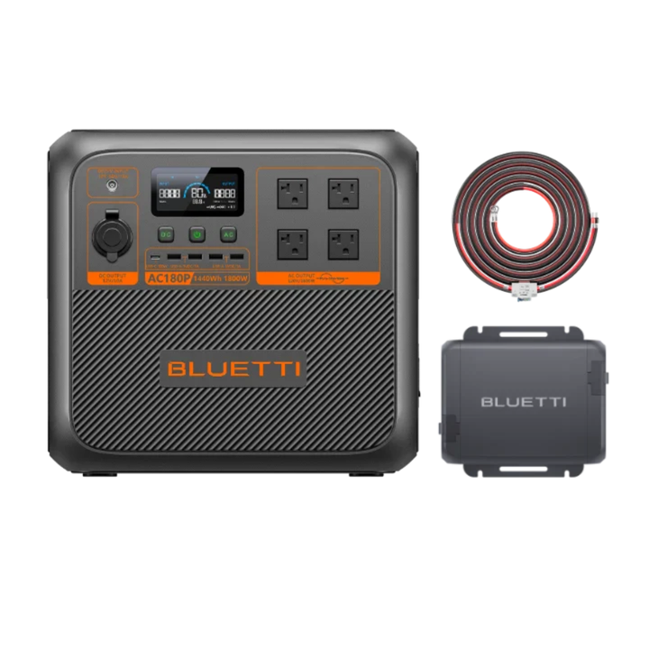 Bluetti AC180P Solar Ready Power Station + Charger 1 Alternator Charger