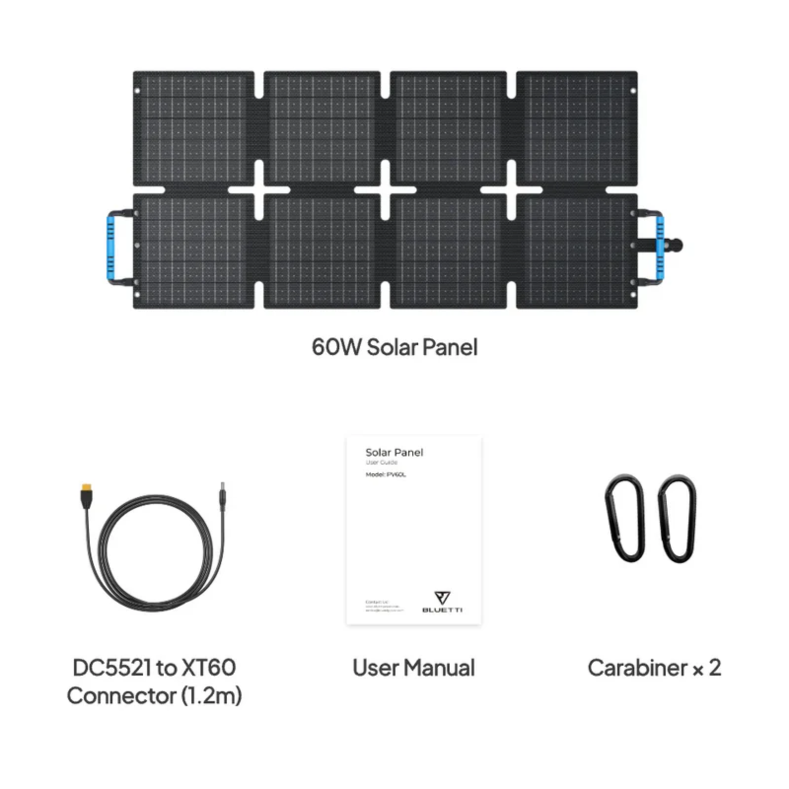 Bluetti Sora 60W Solar Panel Portable Lightweight Outdoor Power 3 DC Output Port - POWER FIT SHOP — Powering Preparedness, Health & Home