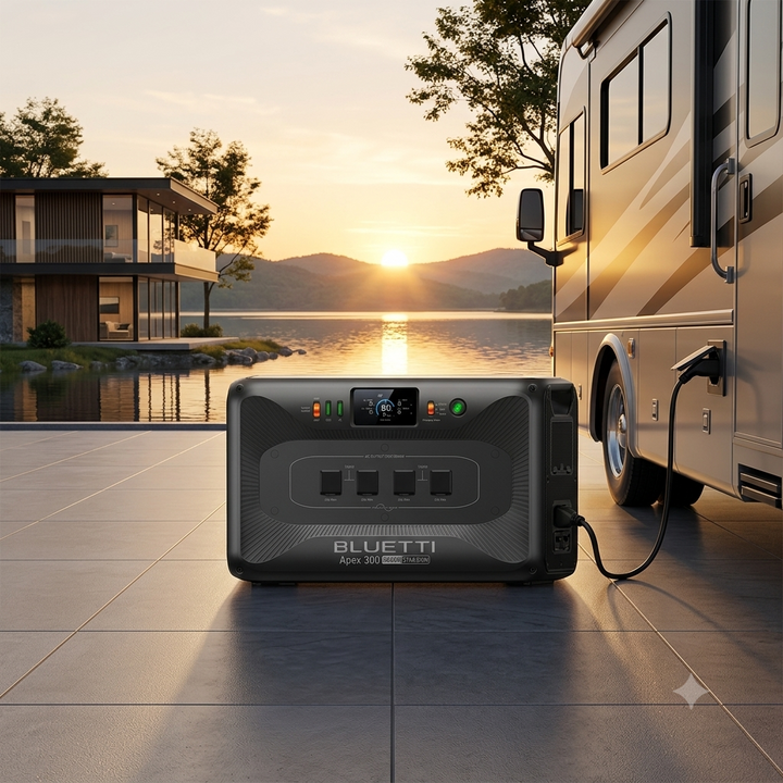 Bluetti Apex 300 Portable Power Station 2765Wh — Remote Power, RV Ready, Storm Backup