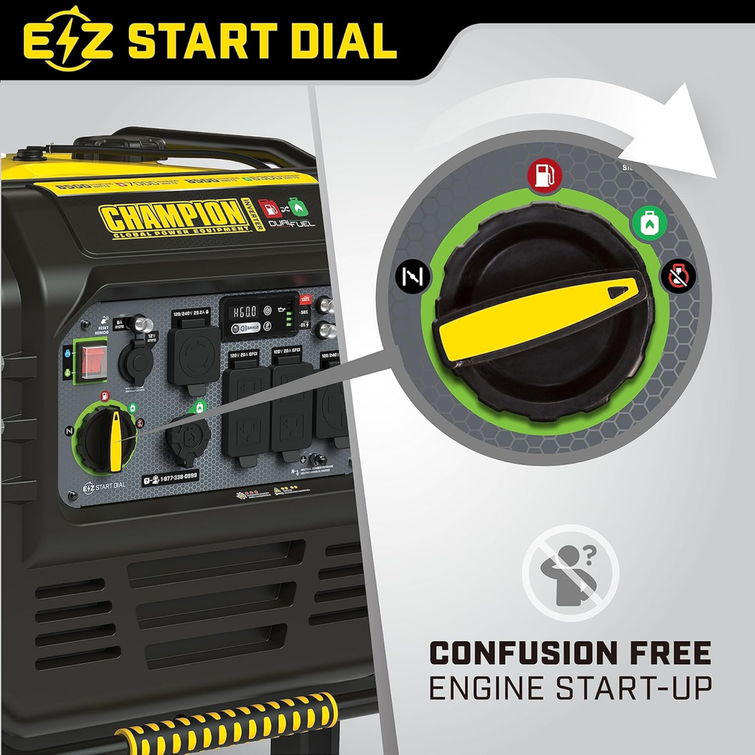 Champion 8500 Watt Dual Fuel Portable Inverter Generator Quiet Technology - POWER FIT SHOP — Powering Preparedness, Health &amp; Home