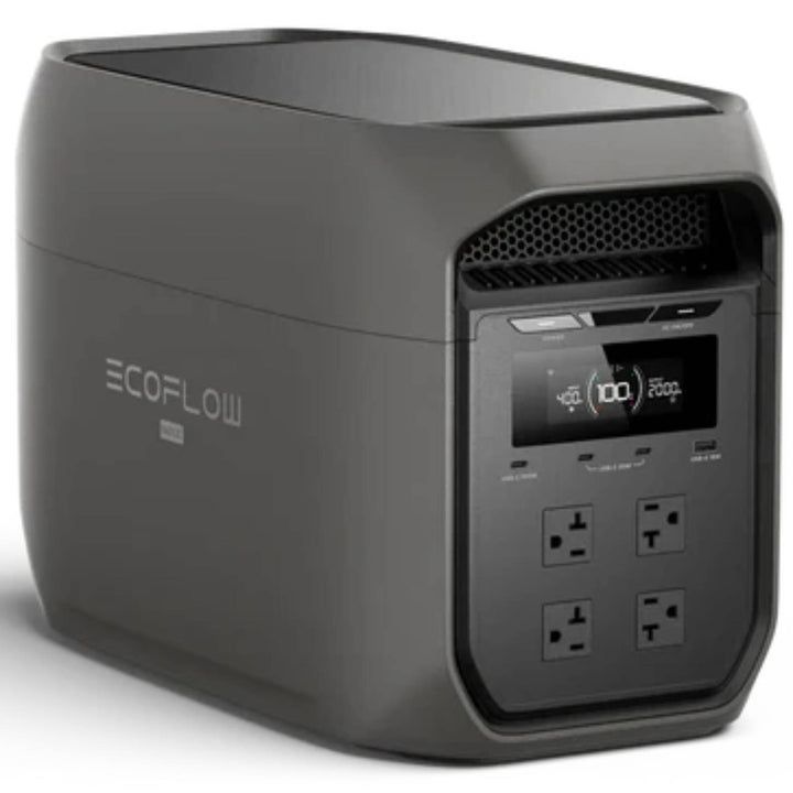 EcoFlow DELTA 3 Max with a 220W Solar Panel 2048Wh Capacity Black